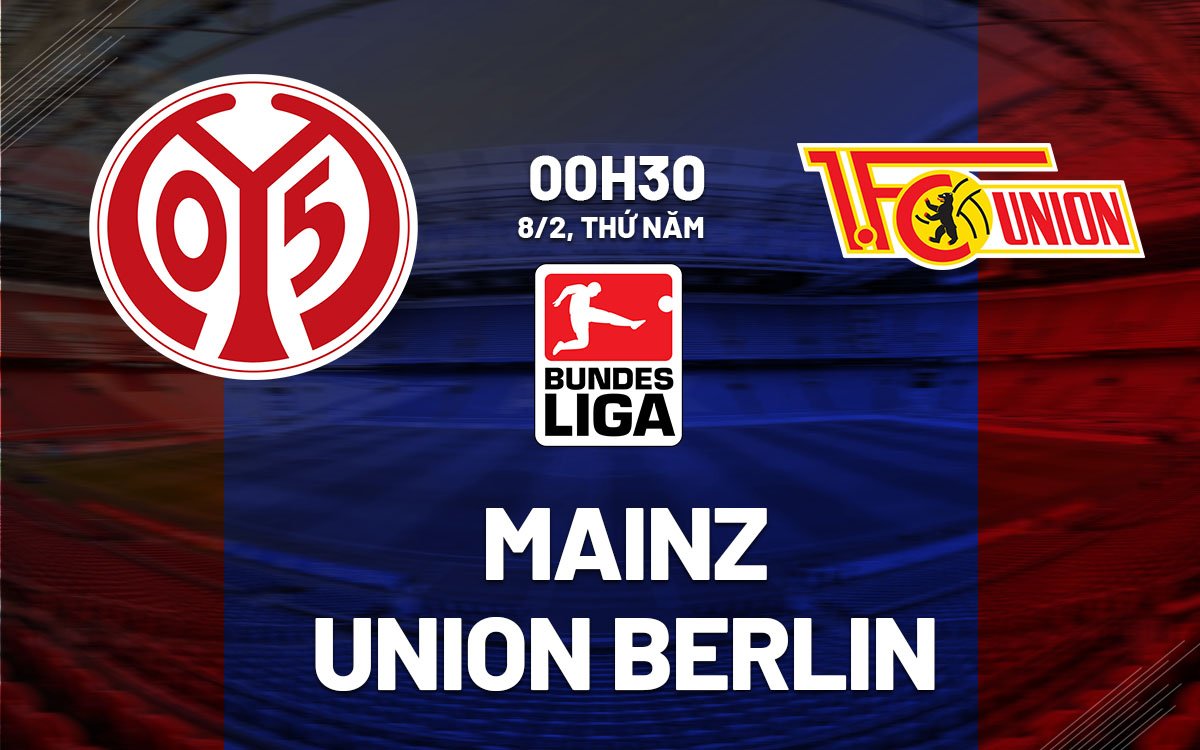 Dự đoán kết quả trận đấu giữa Mainz và Union Berlin vào lúc 0h30 ngày 8/2 (Bundesliga mùa 2023/24)