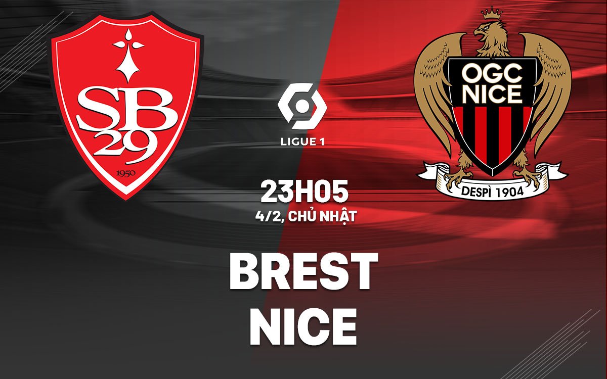Dự đoán trận đấu giữa Brest và Nice vào lúc 23h05 ngày 4/2 (Ligue 1 mùa 2023/24)
